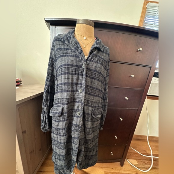Free People Charcoal Plaid XS VINTAGE NWT  Women's Coat - Picture 1 of 13